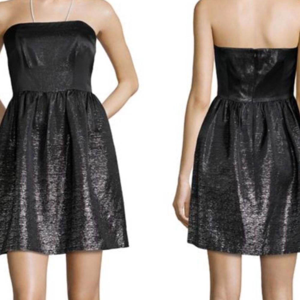 Shoshanna Strapless Jacquard Dress